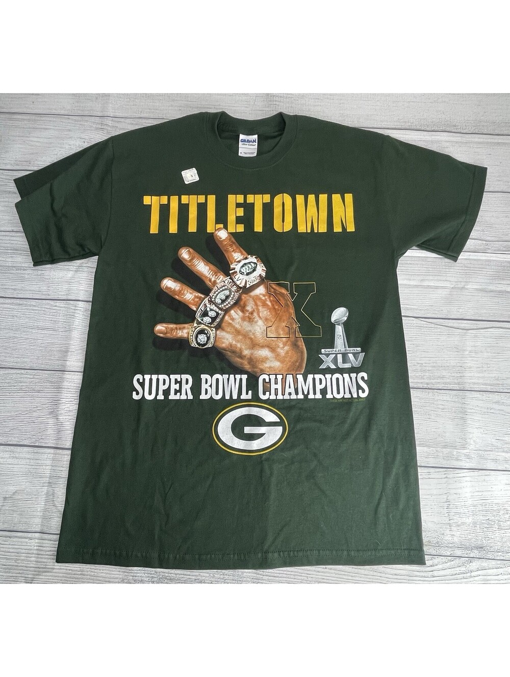 Vintage Green Y2K Green Bay Packers Champions Shirt M